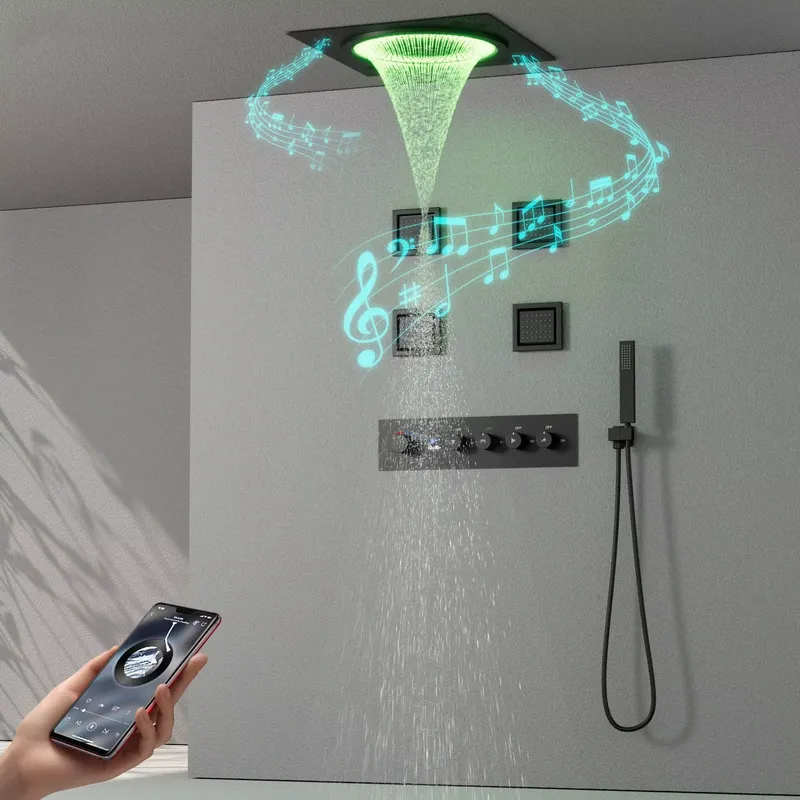 Smart LED Shower Set Bathroom  - Music ulasan dan harga