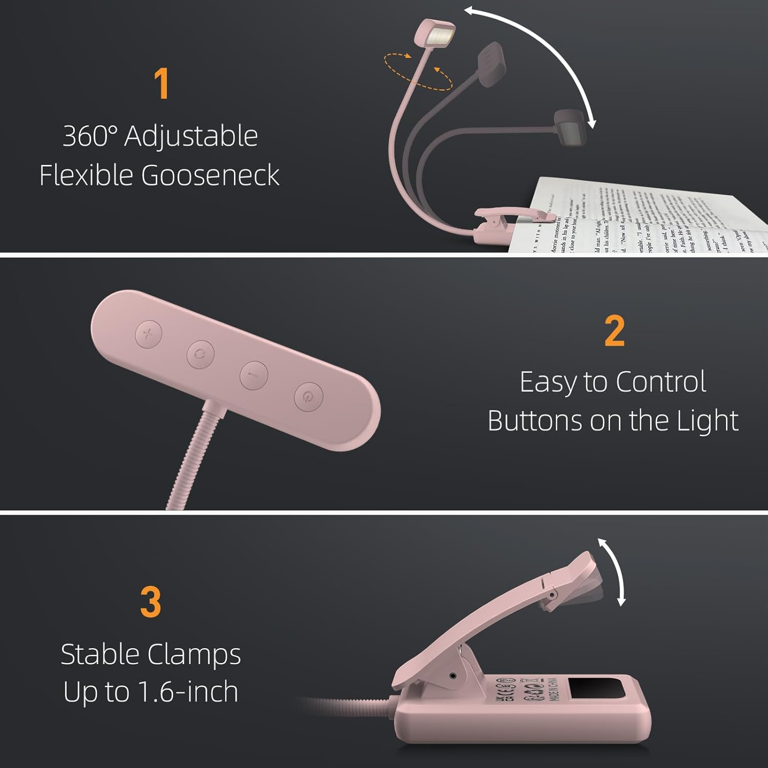 Reading Lamp Book Clamp Black/ - Books ulasan dan harga