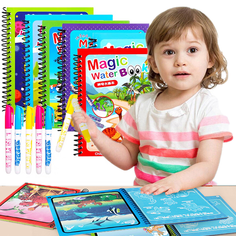 Montessori Toys Reusable Color - Reusable Water Magic Coloring Book ulasan dan harga