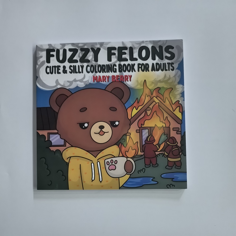 Fuzzy Felons Adult Coloring Bo - Adult Coloring Book Stress Relief ulasan dan harga