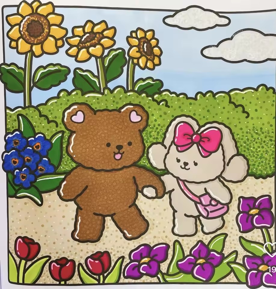 FUZZY IN LOVE Bold-easy Patter - Adult Coloring Book Stress Relief ulasan dan harga