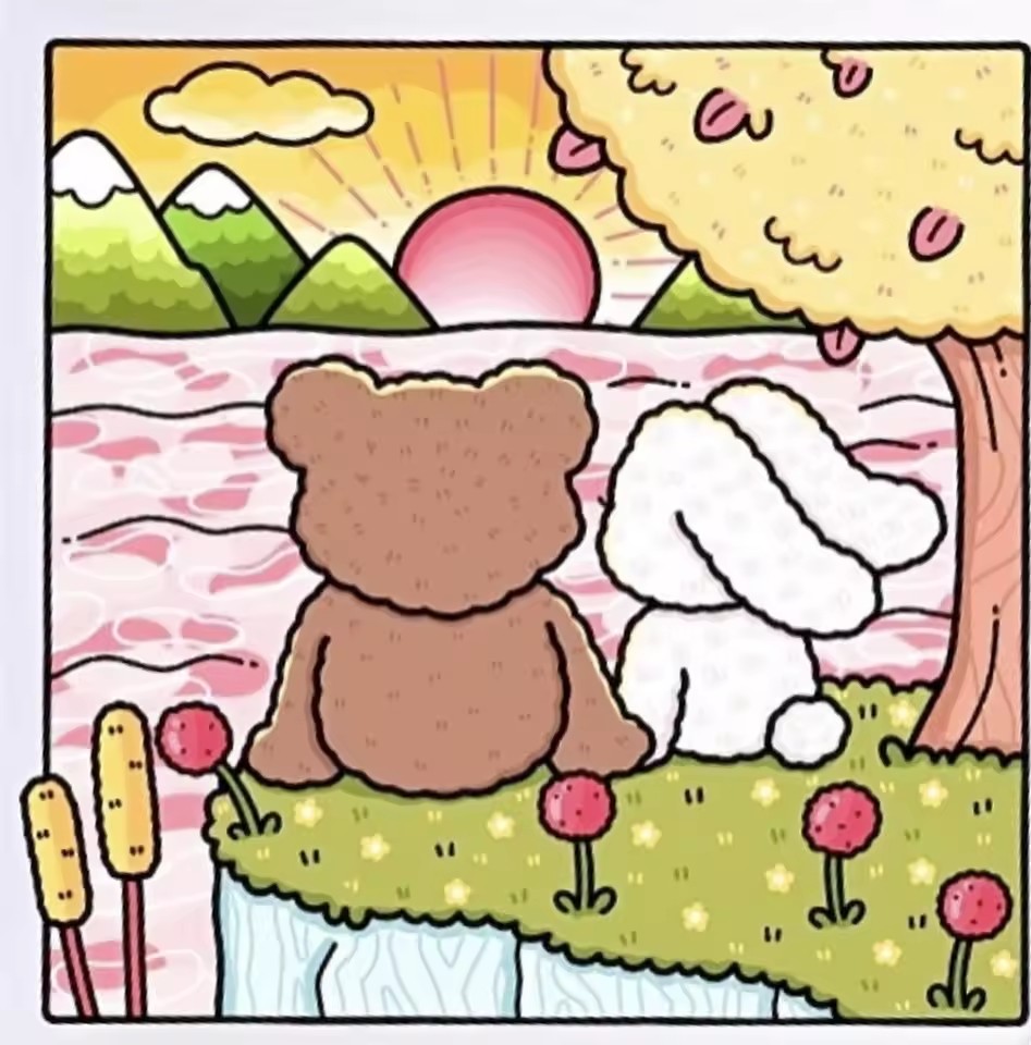 FUZZY IN LOVE Bold-easy Patter - Adult Coloring Book Stress Relief ulasan dan harga