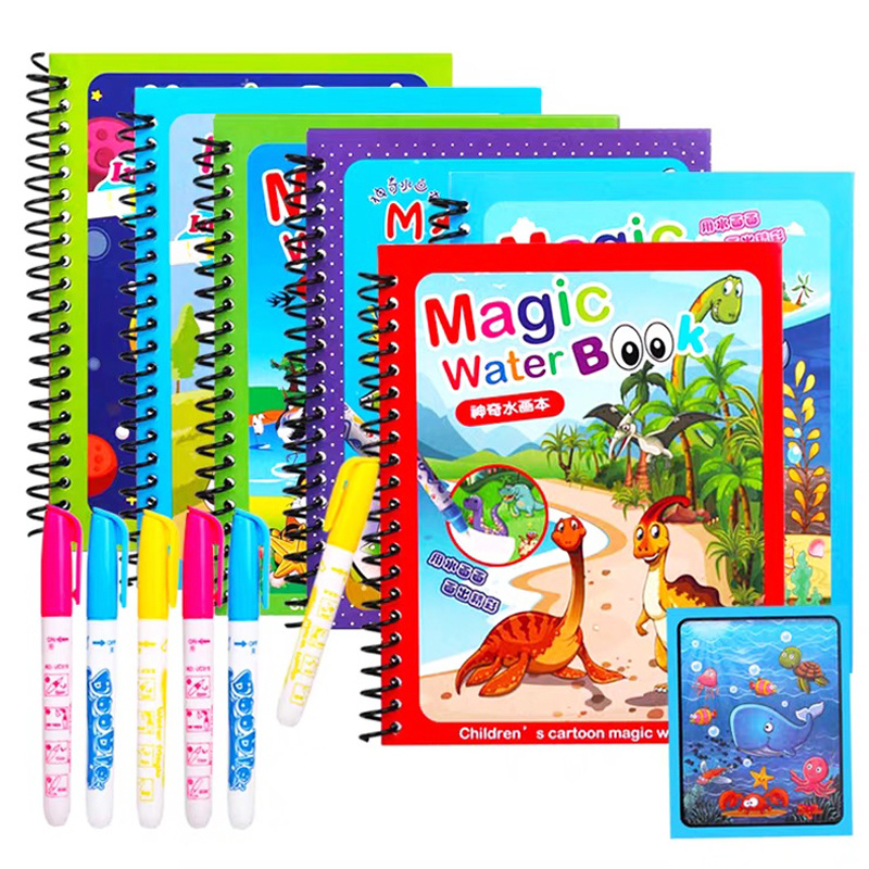 Kids Montessori Toys Reusable  - Reusable Water Magic Coloring Book ulasan dan harga