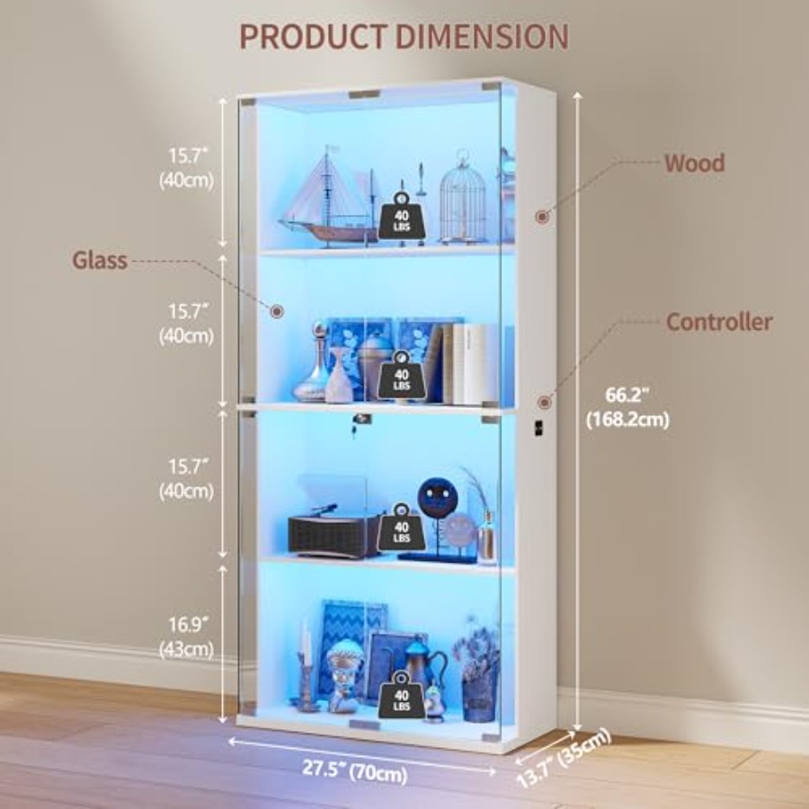 66 Glass Display Cabinet for C - Books ulasan dan harga