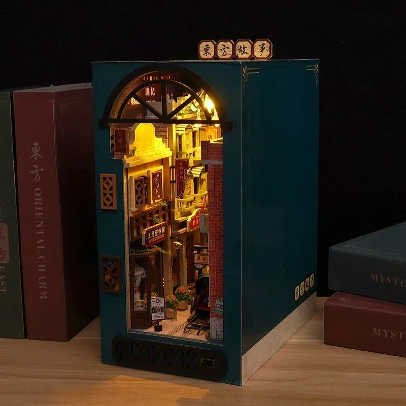 DIY Wooden Oriental Tales Chin - Diy Wooden Book Nook Kit Shelf Insert ulasan dan harga