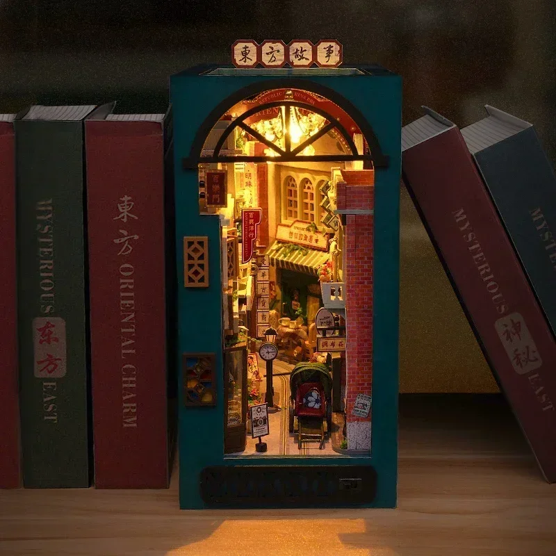 DIY Wooden Oriental Tales Chin - Diy Wooden Book Nook Kit Shelf Insert ulasan dan harga