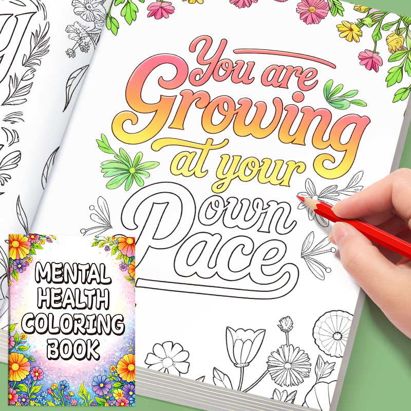 32 Pages Mental Health Colorin - Adult Coloring Book Stress Relief ulasan dan harga