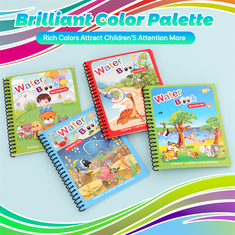 Montessori Toys Reusable Color - Reusable Water Magic Coloring Book ulasan dan harga