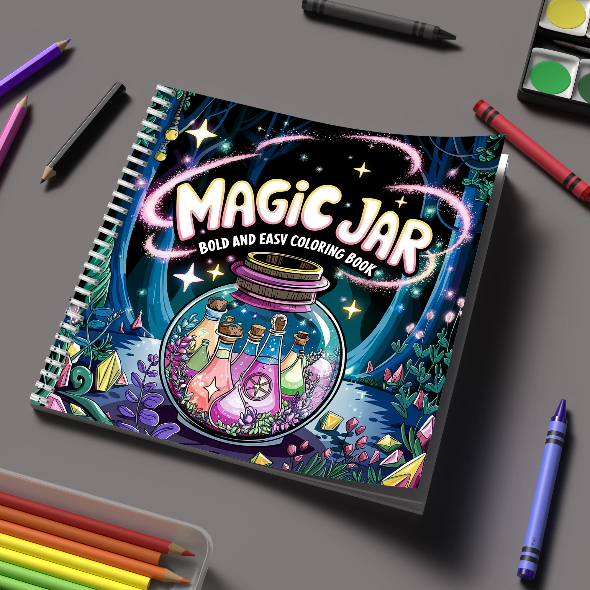 Coloring Book Magic Jar for Ad - Adult Coloring Book Stress Relief ulasan dan harga
