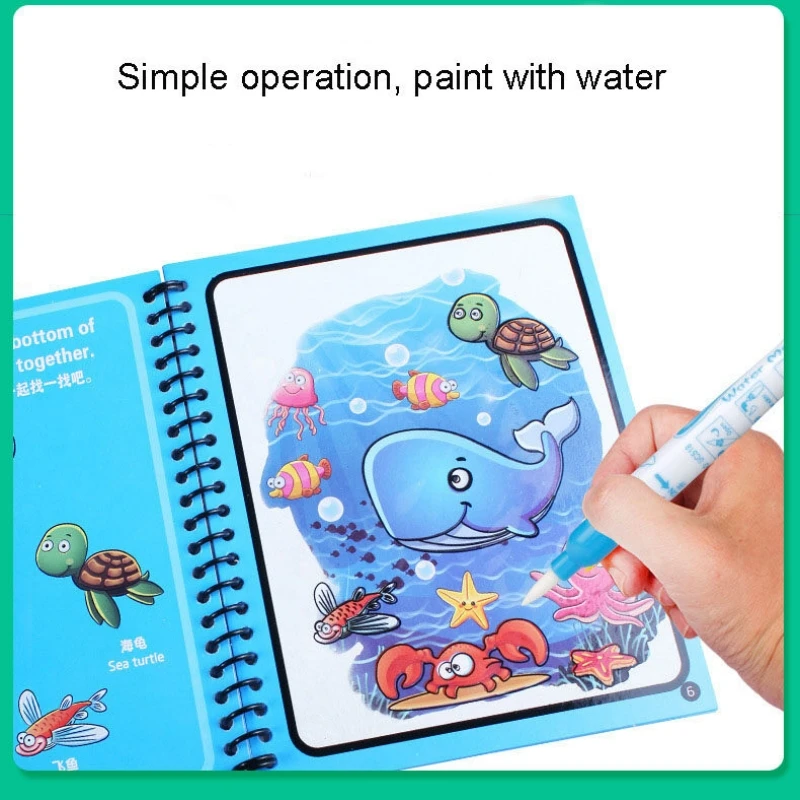 1pc Magic Water Coloring Book  - Reusable Water Magic Coloring Book ulasan dan harga