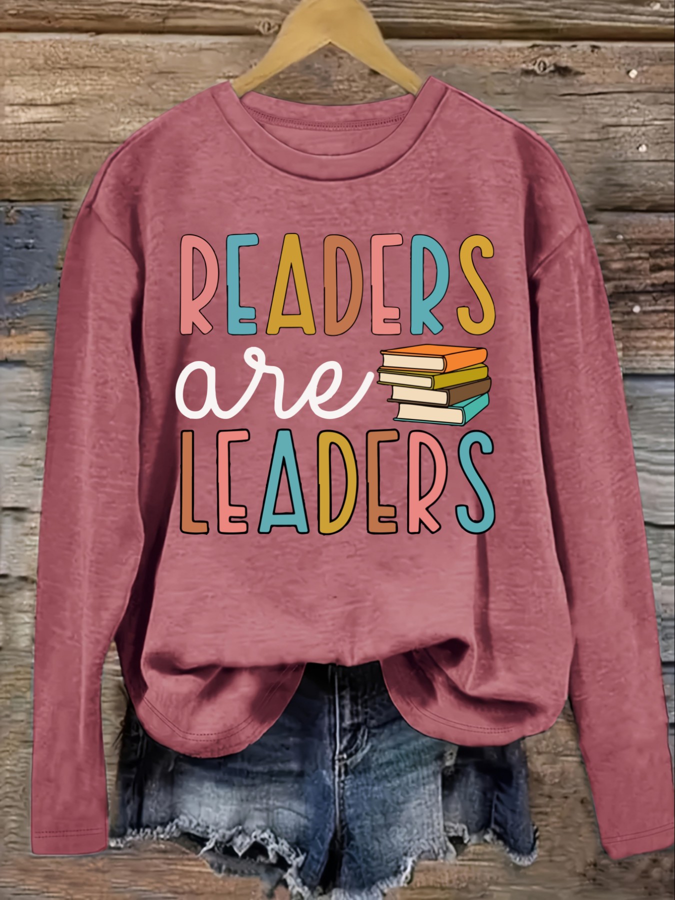 Women's Casual Long Sleeve Cre - Books ulasan dan harga
