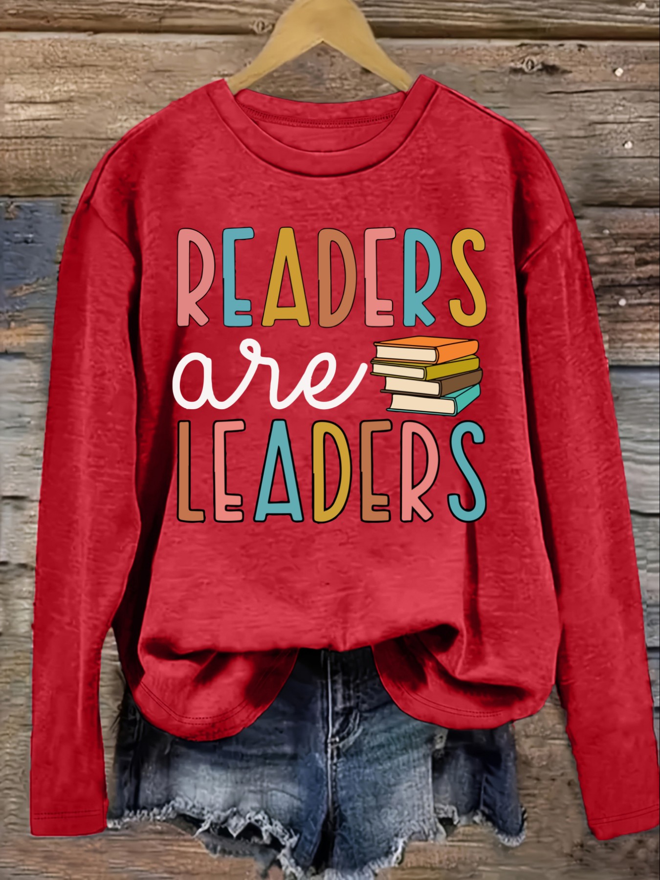 Women's Casual Long Sleeve Cre - Books ulasan dan harga