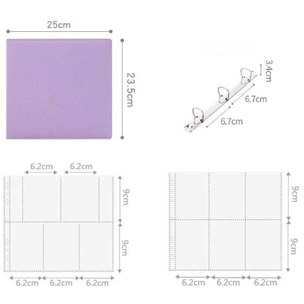 Glitter Starry PU Leather Card - Kpop Photo Card Binder 3 Inch ulasan dan harga