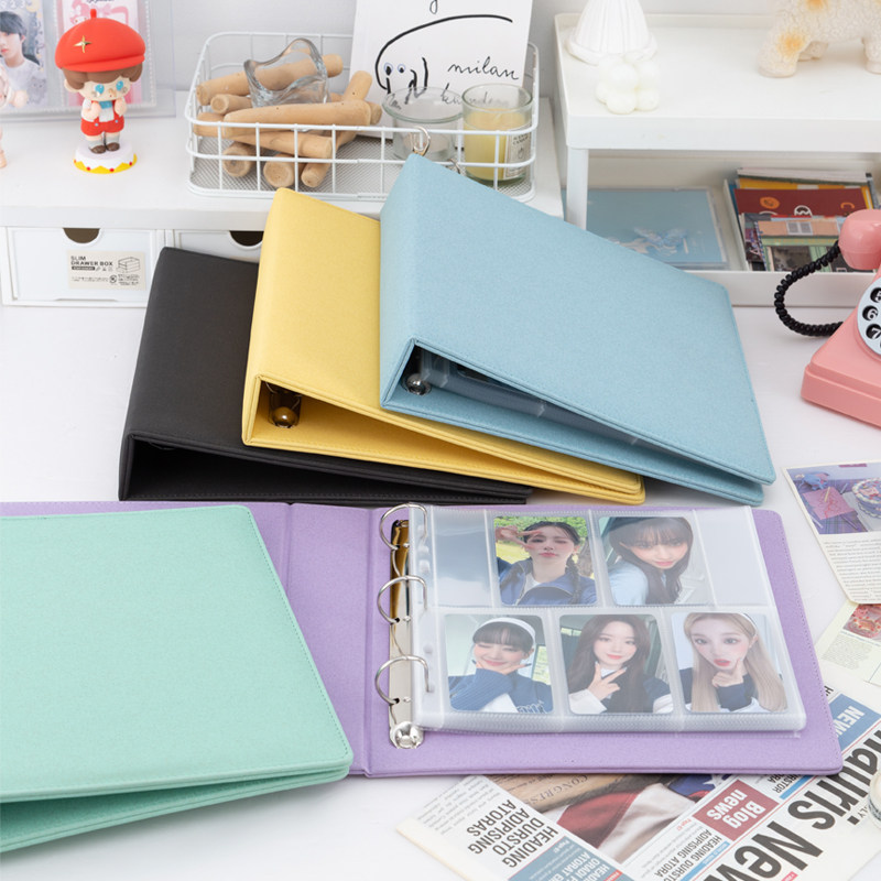 Glitter Starry PU Leather Card - Kpop Photo Card Binder 3 Inch ulasan dan harga