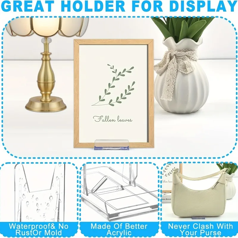 5/12pcs Clear Acrylic Display  - Clear Acrylic Book Stand Holder ulasan dan harga