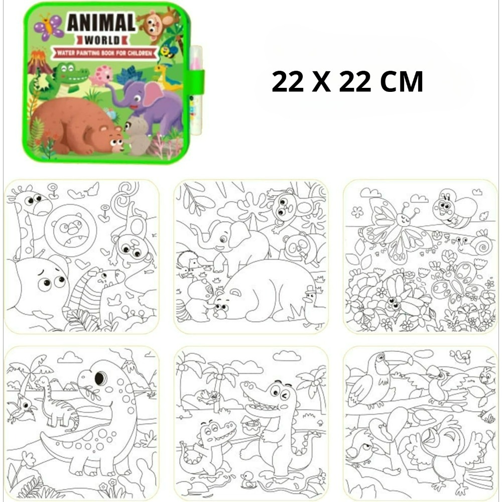 Magic Water Coloring Book Set  - Reusable Water Magic Coloring Book ulasan dan harga