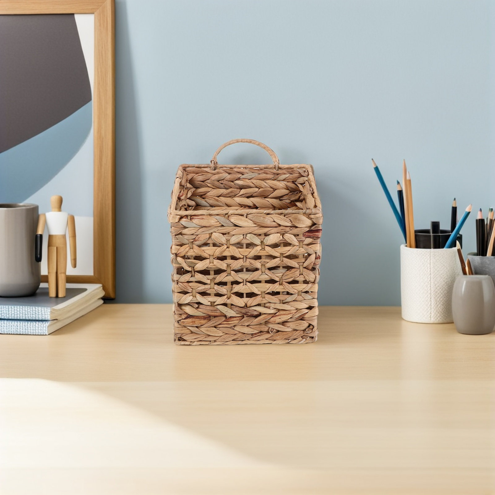 Woven Hanging Wall Basket Ratt - Magazines ulasan dan harga