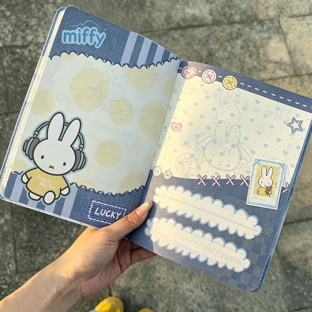 Vintage Denim Miffy Rabbit Lea - Vintage Leather Journal Notebook ulasan dan harga