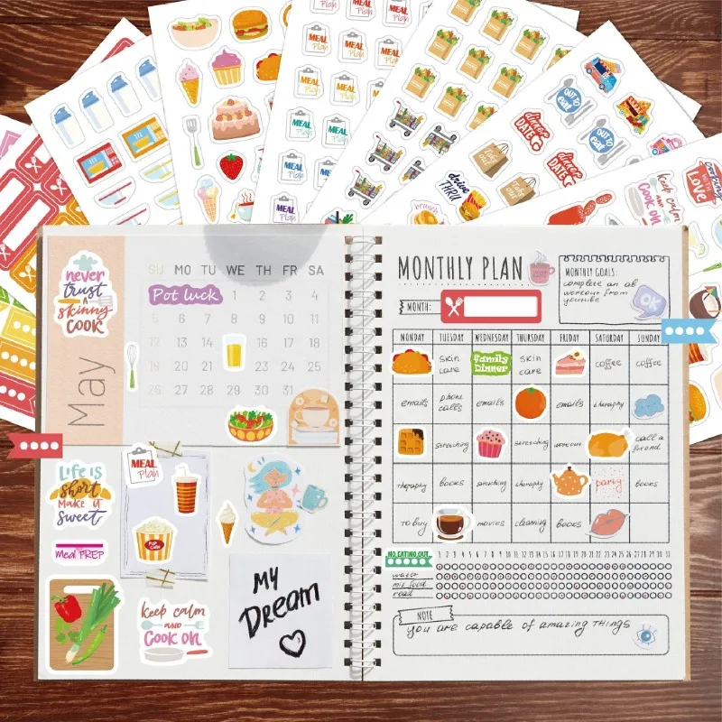 Food Planning Stickers Station - Stationery Books ulasan dan harga