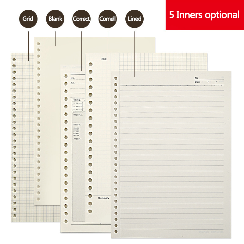 A5 B5 Line Grid 20Holes Loose- - A5 Spiral Dotted Grid Notebook ulasan dan harga