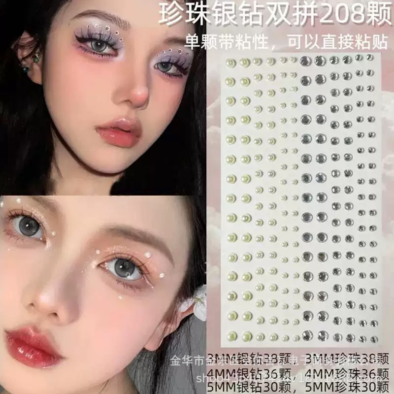 Waterproof Rhinestone Face Sti - Music ulasan dan harga