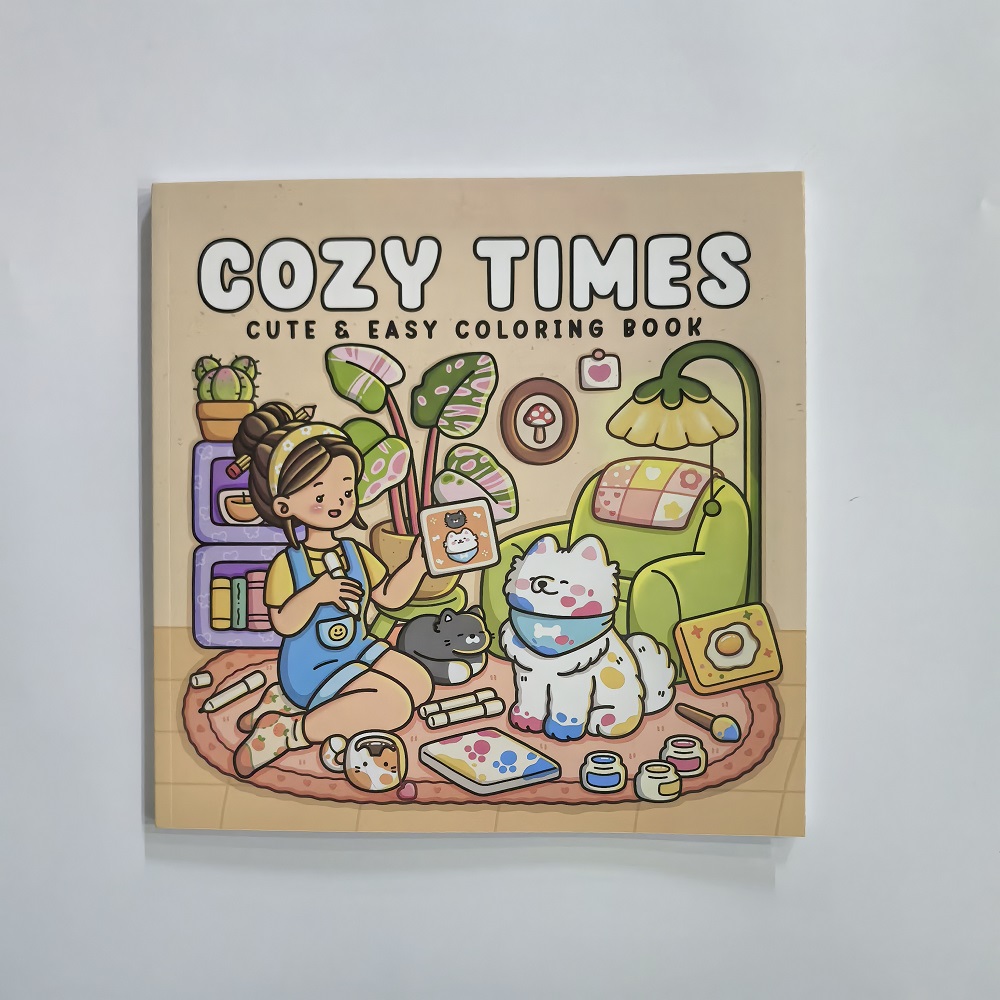 Cozy Time Cute & Easy Coloring - Adult Coloring Book Stress Relief ulasan dan harga
