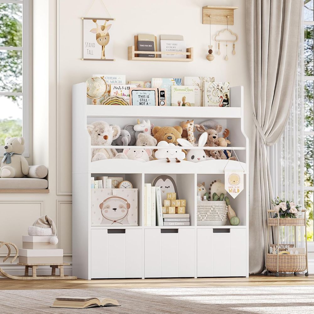 Kids Toy Storage Organizer wit - Books ulasan dan harga