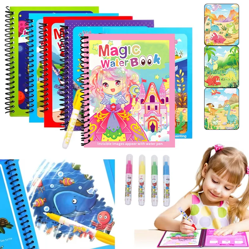 Cartoon Magic Water Drawing Bo - Reusable Water Magic Coloring Book ulasan dan harga