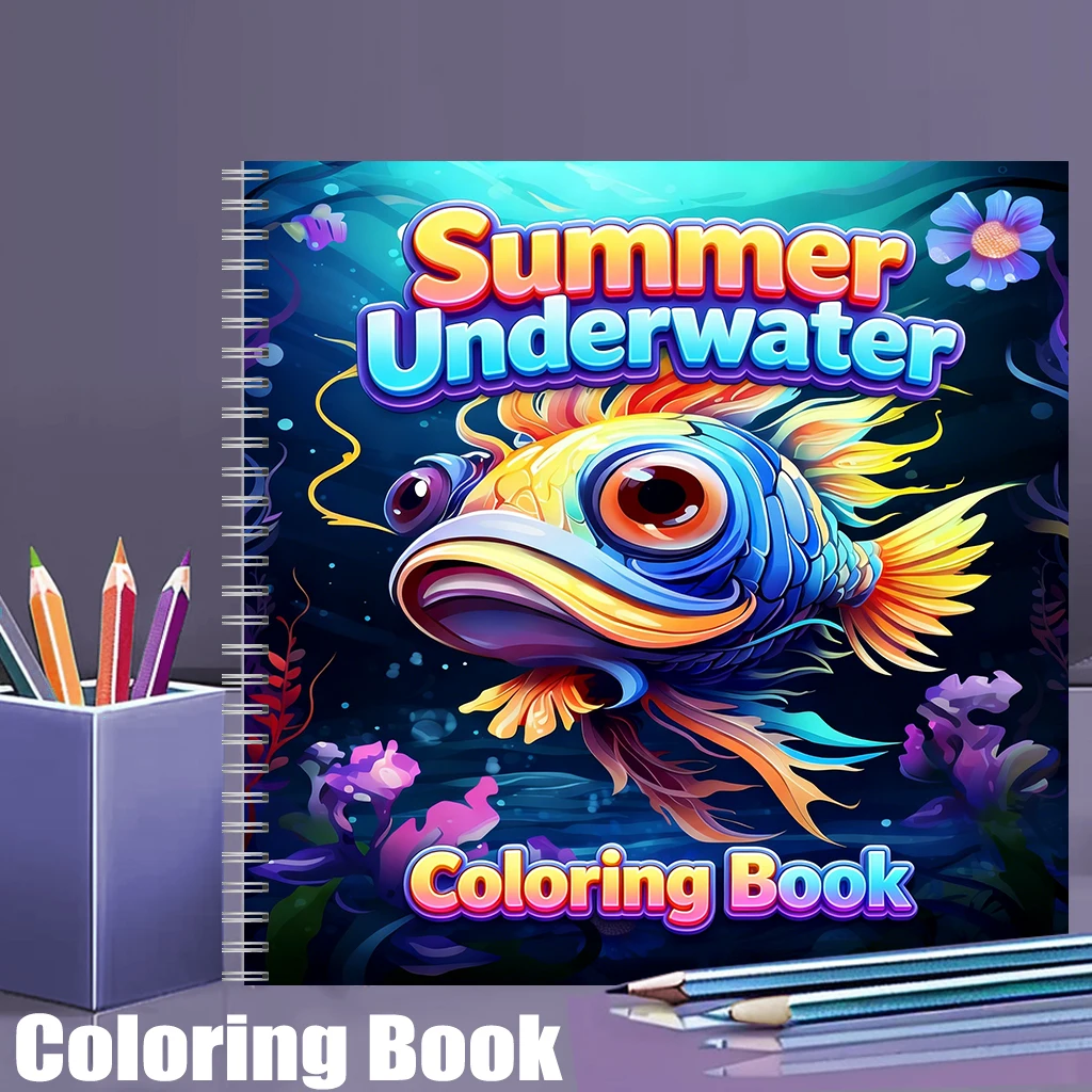 Summer Underwater Coloring Boo - Adult Coloring Book Stress Relief ulasan dan harga