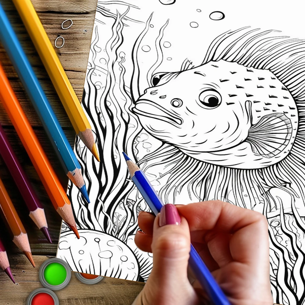 Summer Underwater Coloring Boo - Adult Coloring Book Stress Relief ulasan dan harga