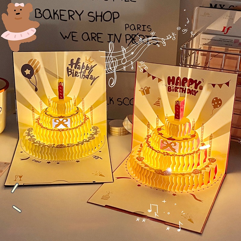 3D Music Light Birthday Card C - Blank Sheet Music Notebook ulasan dan harga