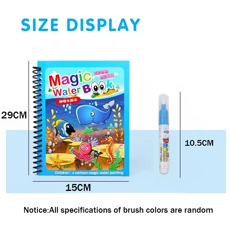 Reusable Coloring Water with W - Reusable Water Magic Coloring Book ulasan dan harga