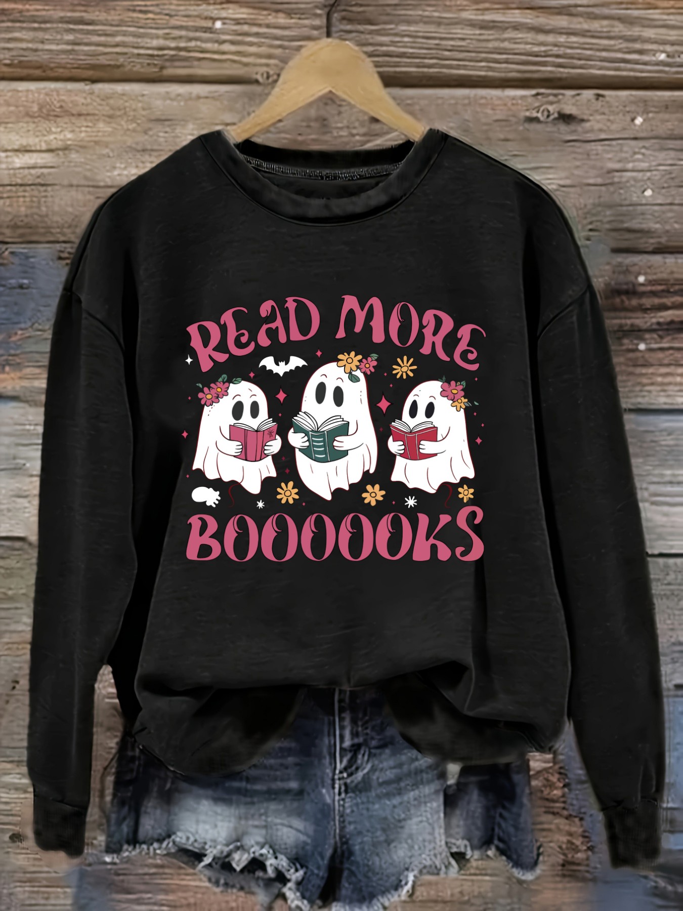 Women's Casual Long Sleeve Cre - Books ulasan dan harga