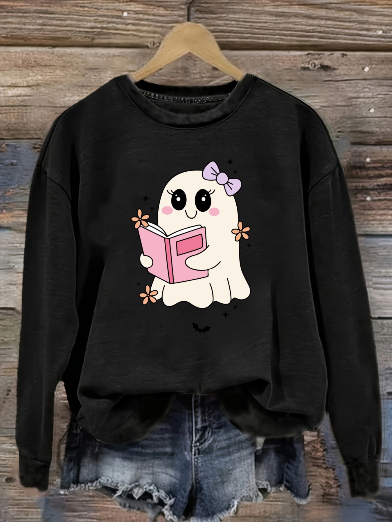 Women's Casual Long Sleeve Cre - Books ulasan dan harga