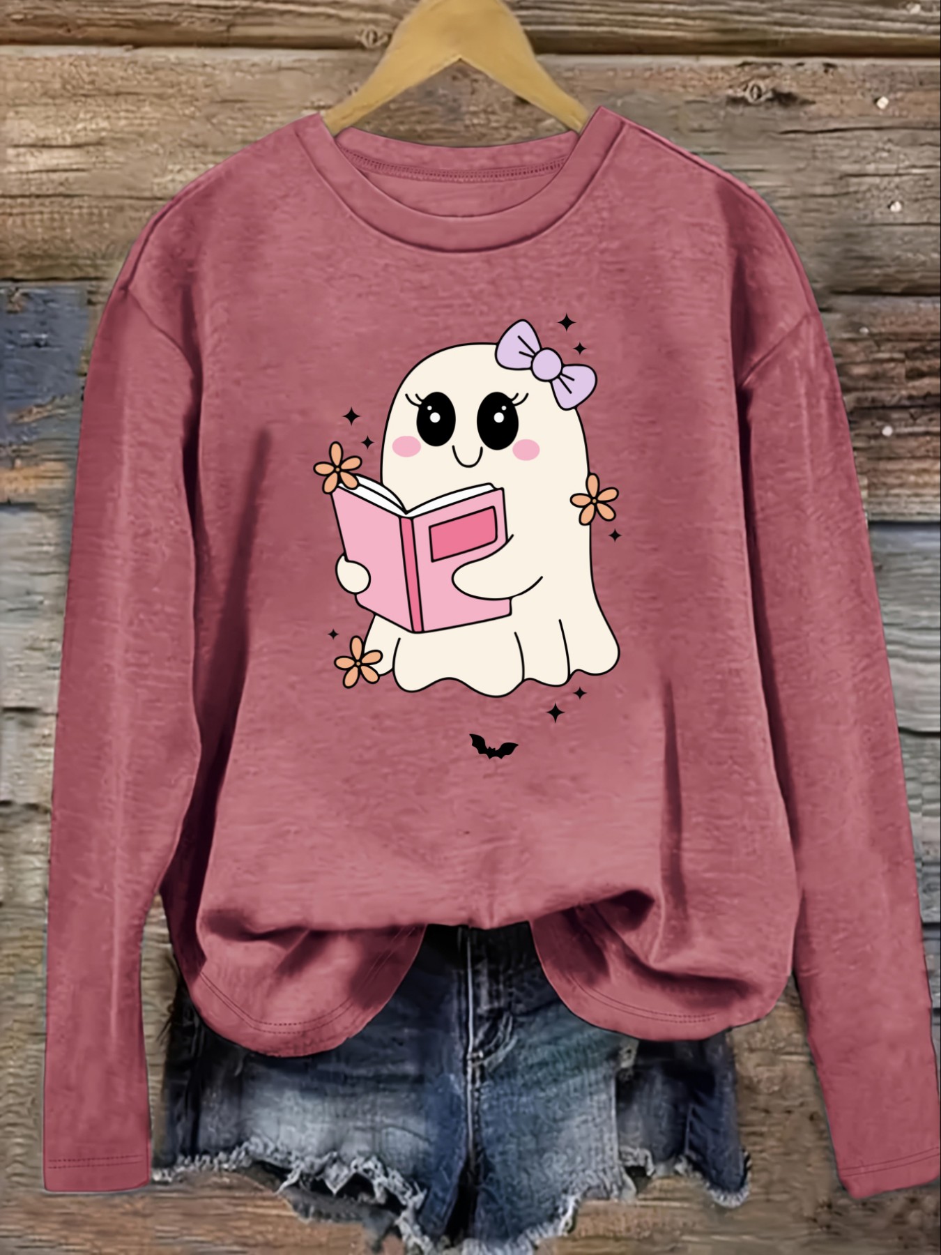 Women's Casual Long Sleeve Cre - Books ulasan dan harga