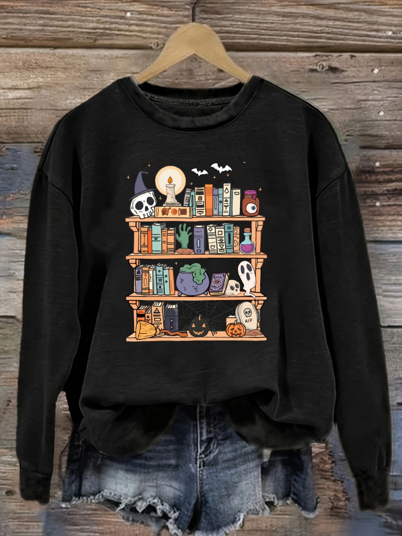 Women's Casual Long Sleeve Cre - Books ulasan dan harga
