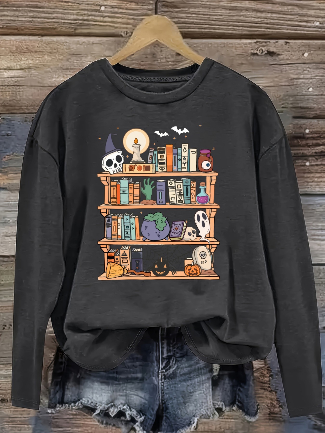 Women's Casual Long Sleeve Cre - Books ulasan dan harga