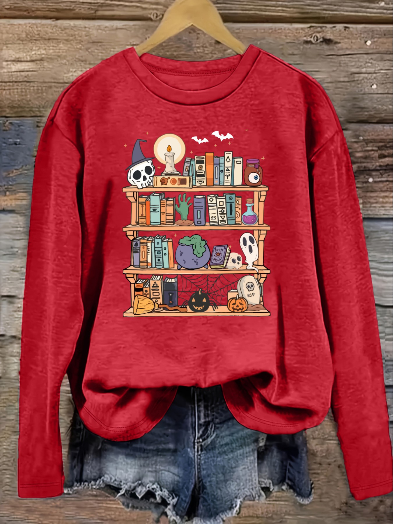 Women's Casual Long Sleeve Cre - Books ulasan dan harga