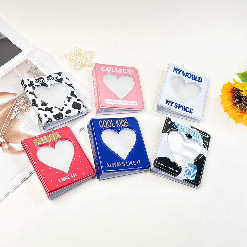Korean INS Cow Hollow Heart 3  - Kpop Photo Card Binder 3 Inch ulasan dan harga