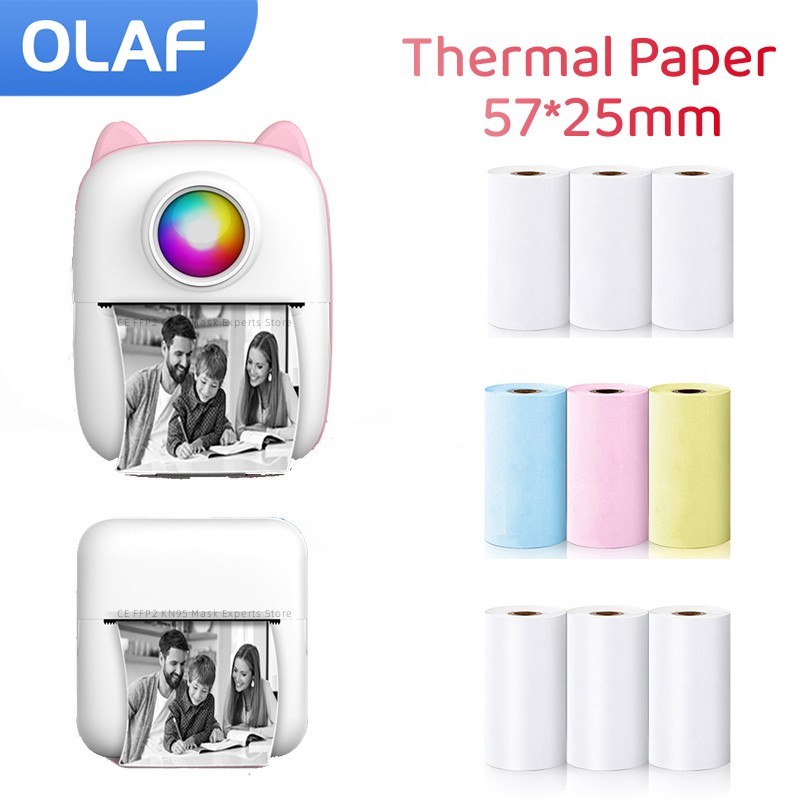 57MM Rolls Thermal Paper Self- - Mini Pocket Thermal Printer Paper Roll ulasan dan harga