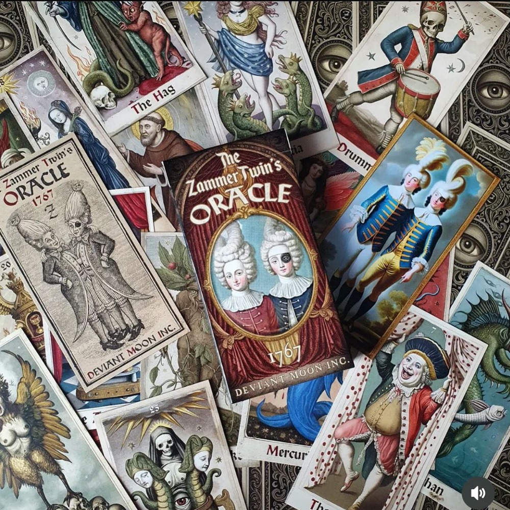 6*12cm The Zammer Twins 1st Ed - Tarot Deck With Guidebook ulasan dan harga
