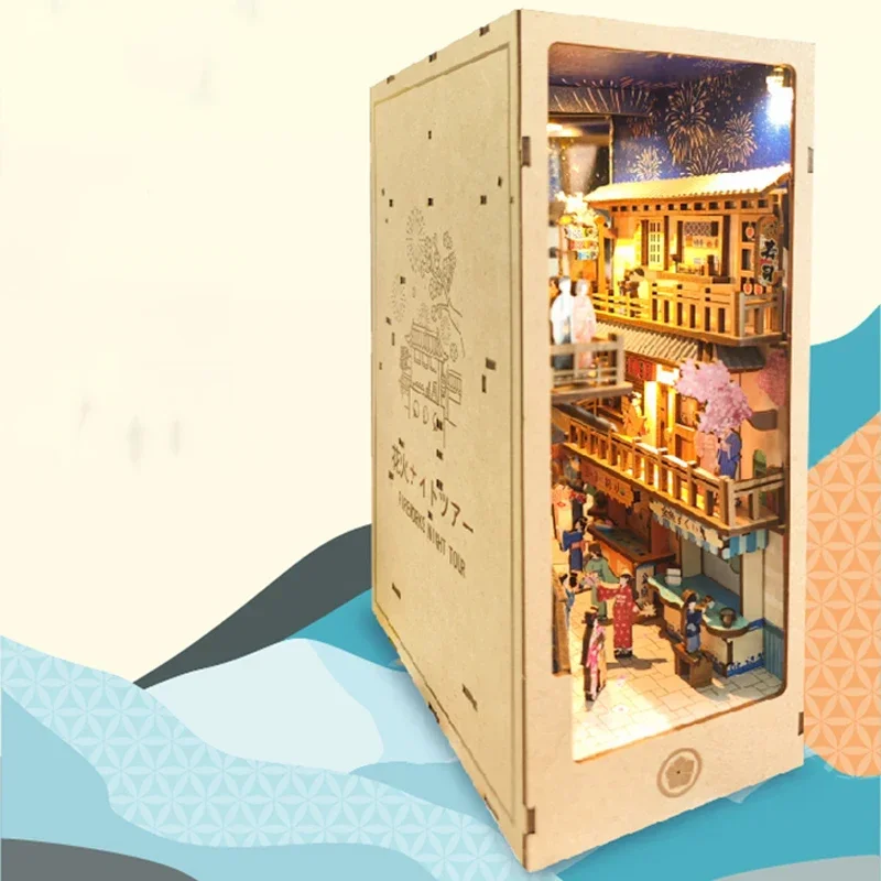 Japanese Retro DIY Wooden Book - Diy Wooden Book Nook Kit Shelf Insert ulasan dan harga