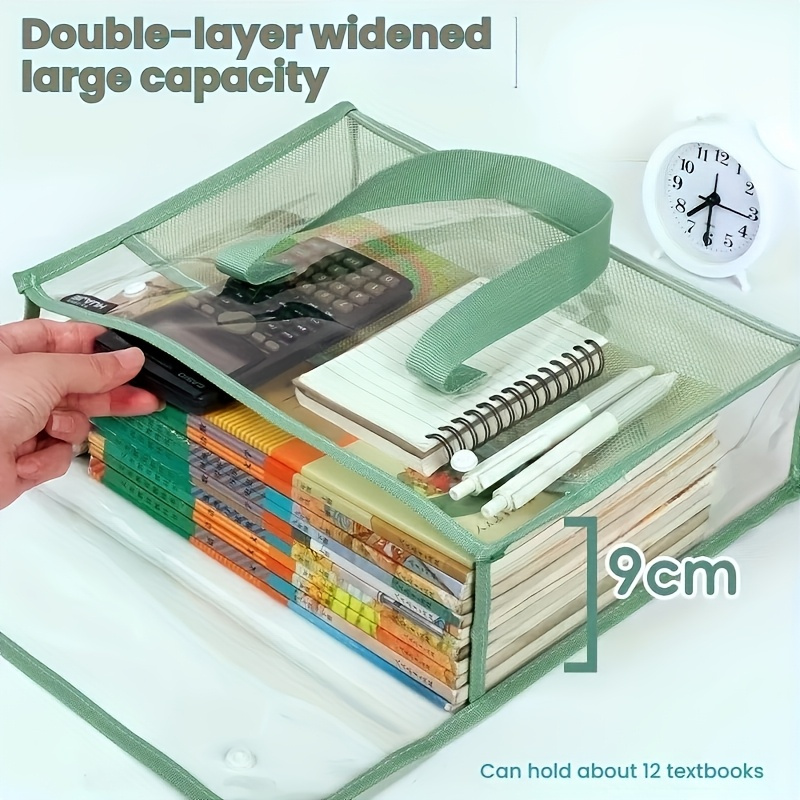 Double Layer Clear Tote Bag La - Stationery Books ulasan dan harga