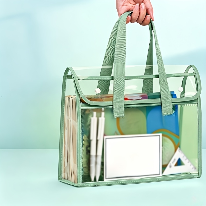 Double Layer Clear Tote Bag La - Stationery Books ulasan dan harga
