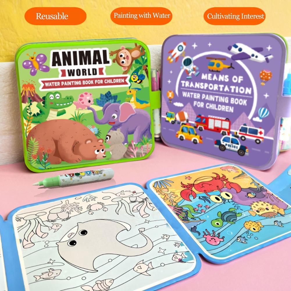 Foldable Water Painting Book F - Reusable Water Magic Coloring Book ulasan dan harga
