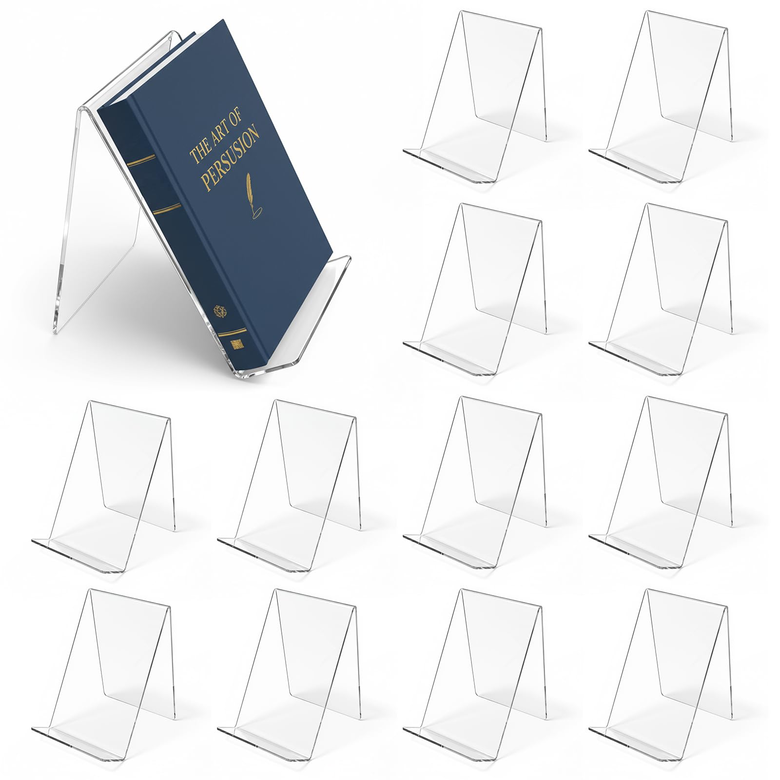 12 Pack Acrylic Book Stand,  C - Clear Acrylic Book Stand Holder ulasan dan harga