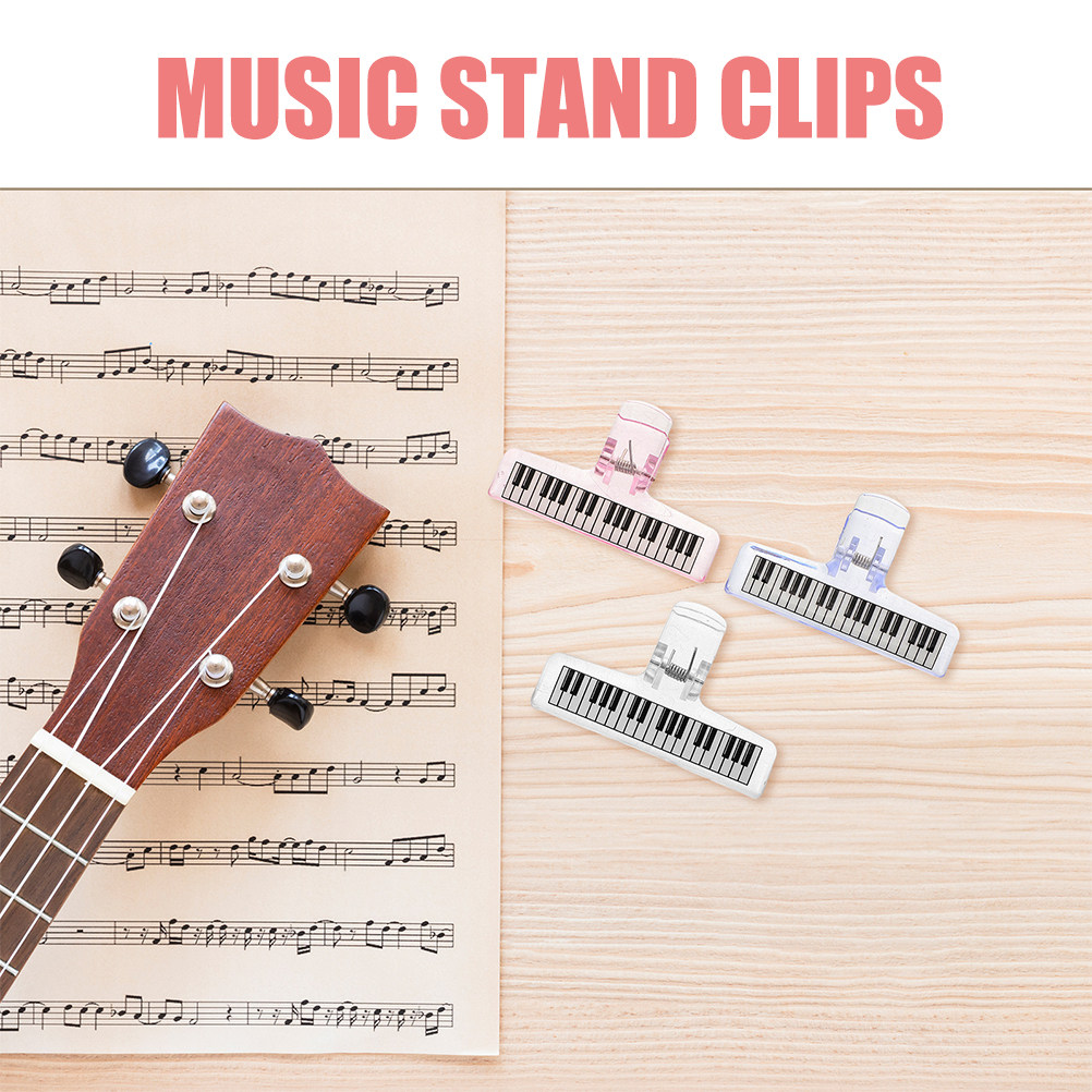 6Pcs Music Stand Clips Clear A - Clear Acrylic Book Stand Holder ulasan dan harga