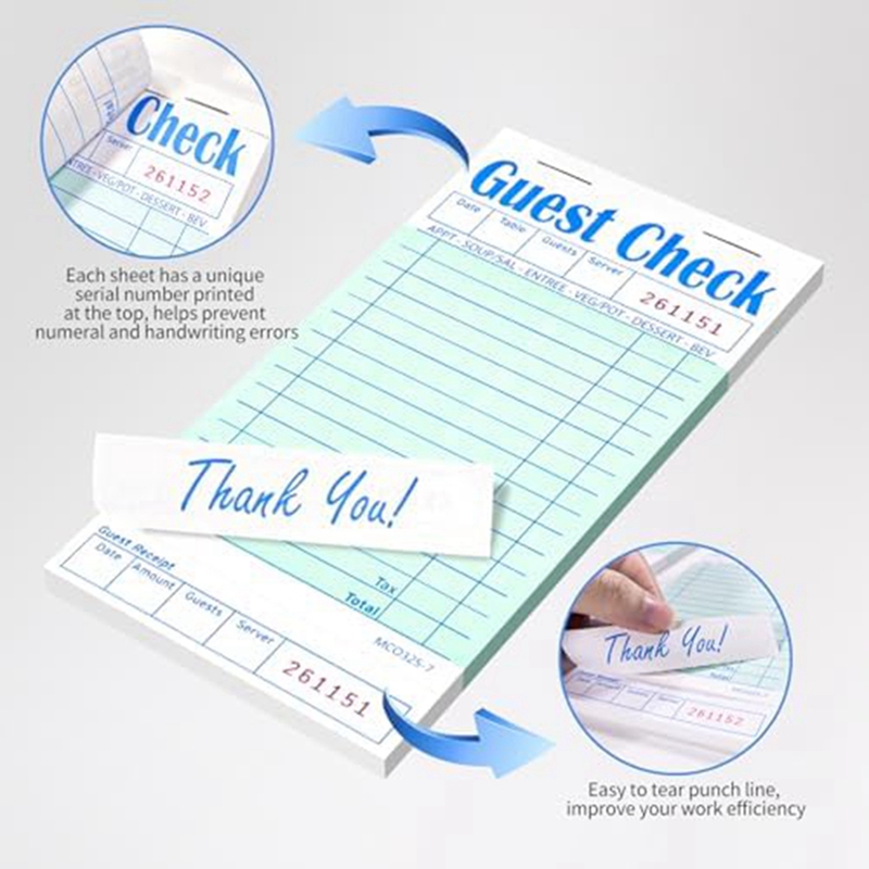 5 Pack Guest Check Books, Serv - Books ulasan dan harga