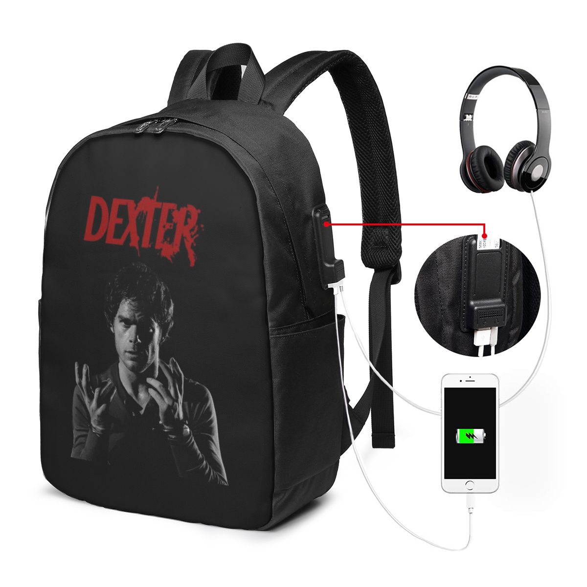 Movie Dexter Morgan Backpack T - Movies ulasan dan harga
