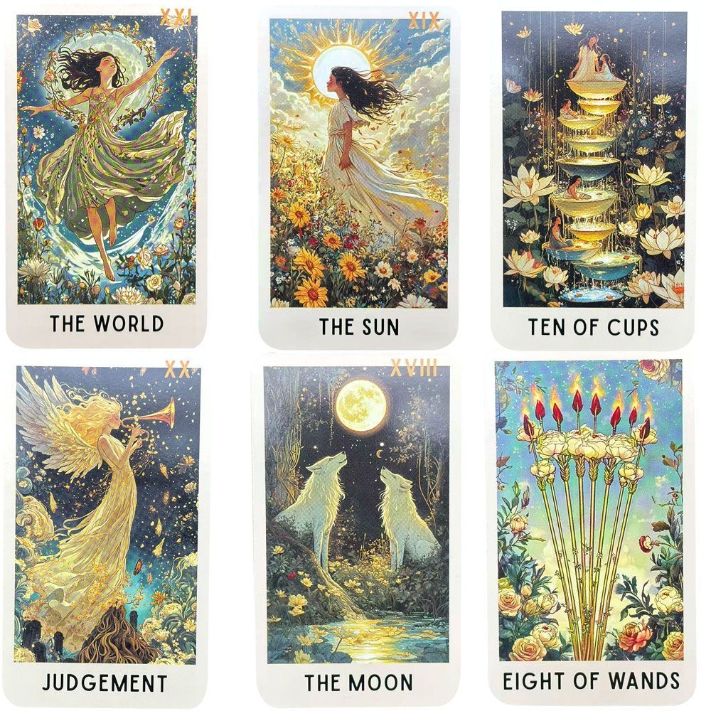 78 Enigmatic Bloom Tarot Cards - Tarot Deck With Guidebook ulasan dan harga